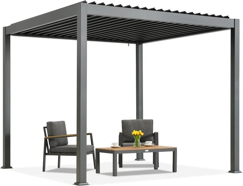 Lagos 3x3 Garden Point vrijstaande terraspergola antraciet