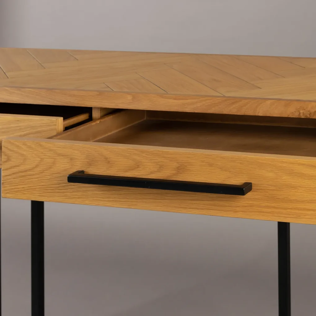 Visgraat Sidetable Eiken - 120 X 45cm.