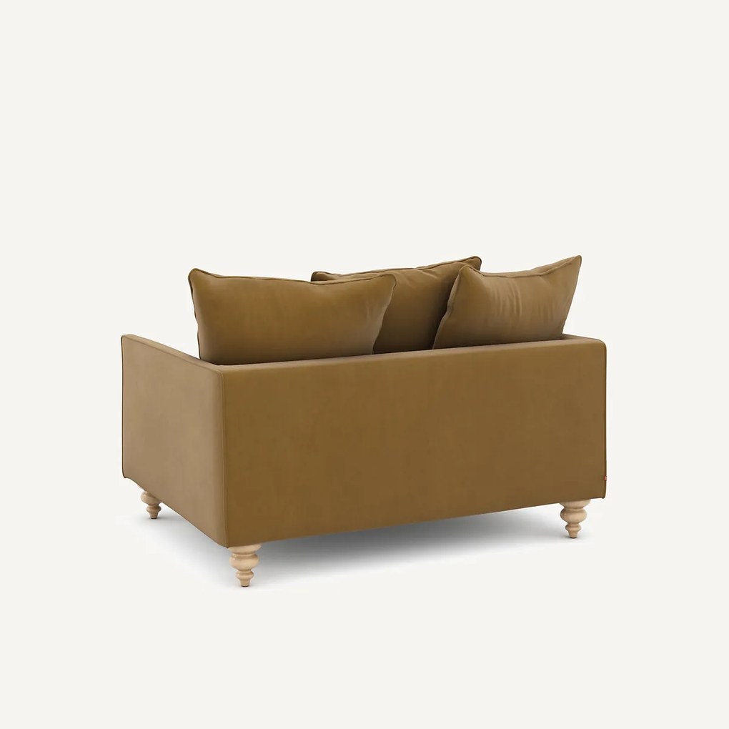 2-zits compacte bank in linnen fluweel, LAZARE