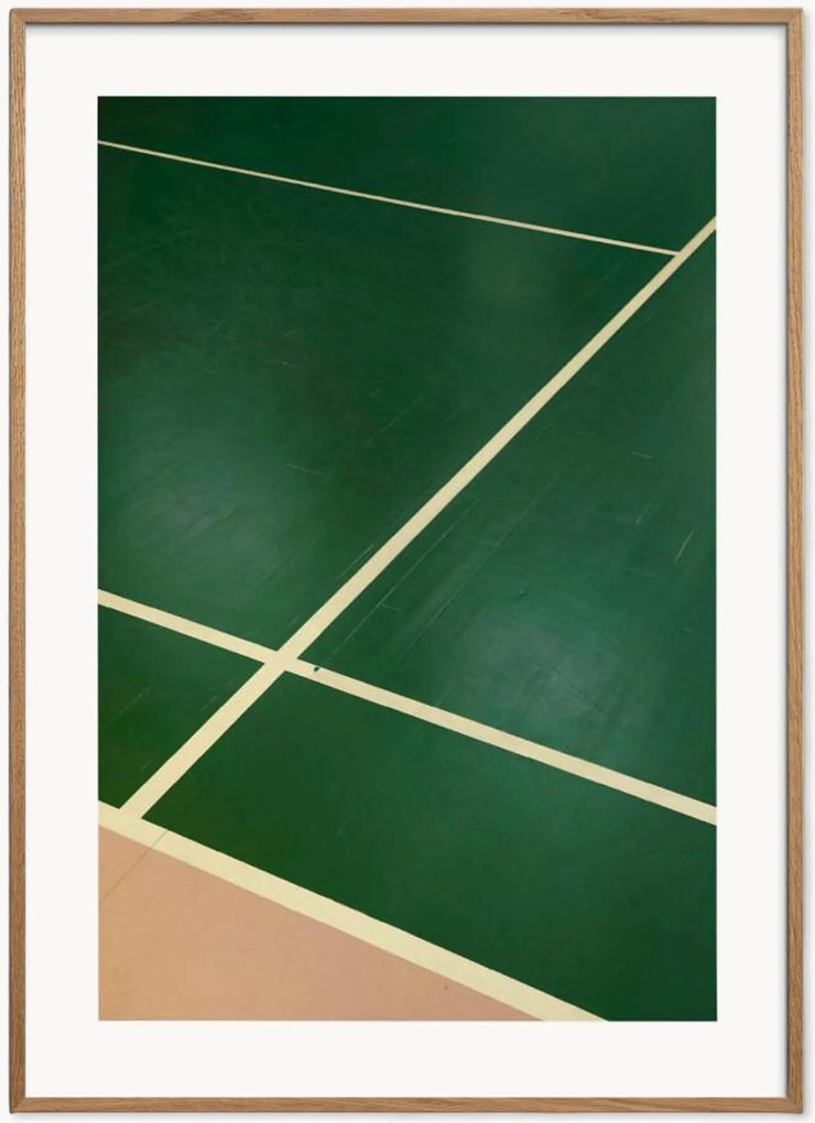 Ingelijste digitale print Badminton