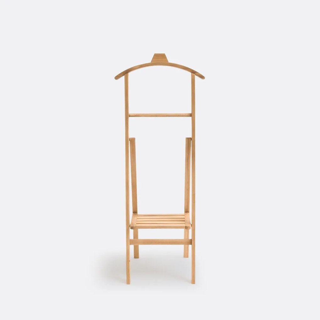 Opplooibare kleerhanger, in acacia, Rinkita