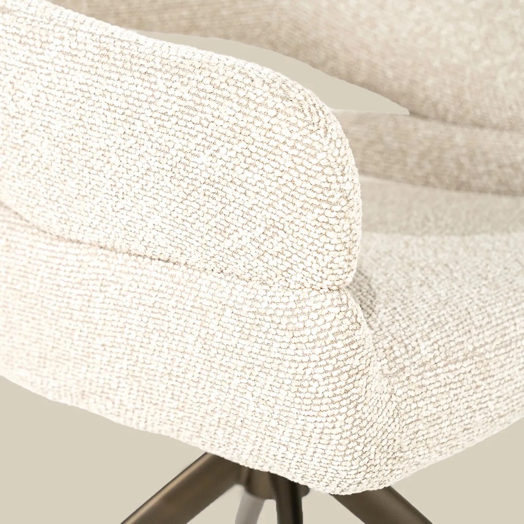 Eetstoel Brons Frame Beige