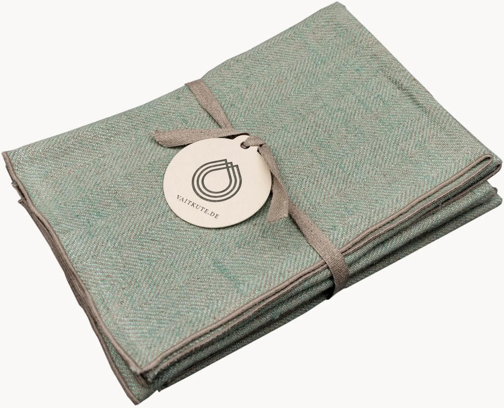 Linnen placemats Audra, 6-delig