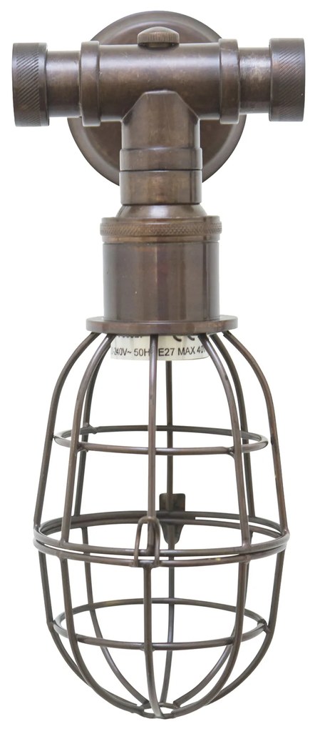 Wandlamp Sandford Oud Koper