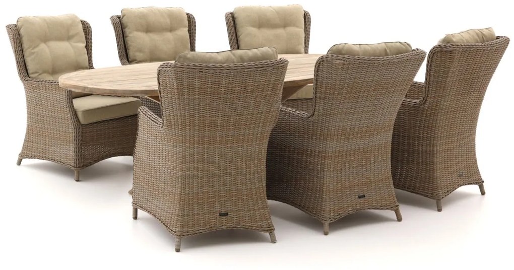 Diningset Intenso  | 6 personen | Tuinset wicker (vlechtwerk) | 7-delig | 240x120cm | Kees Smit Tuinmeubelen