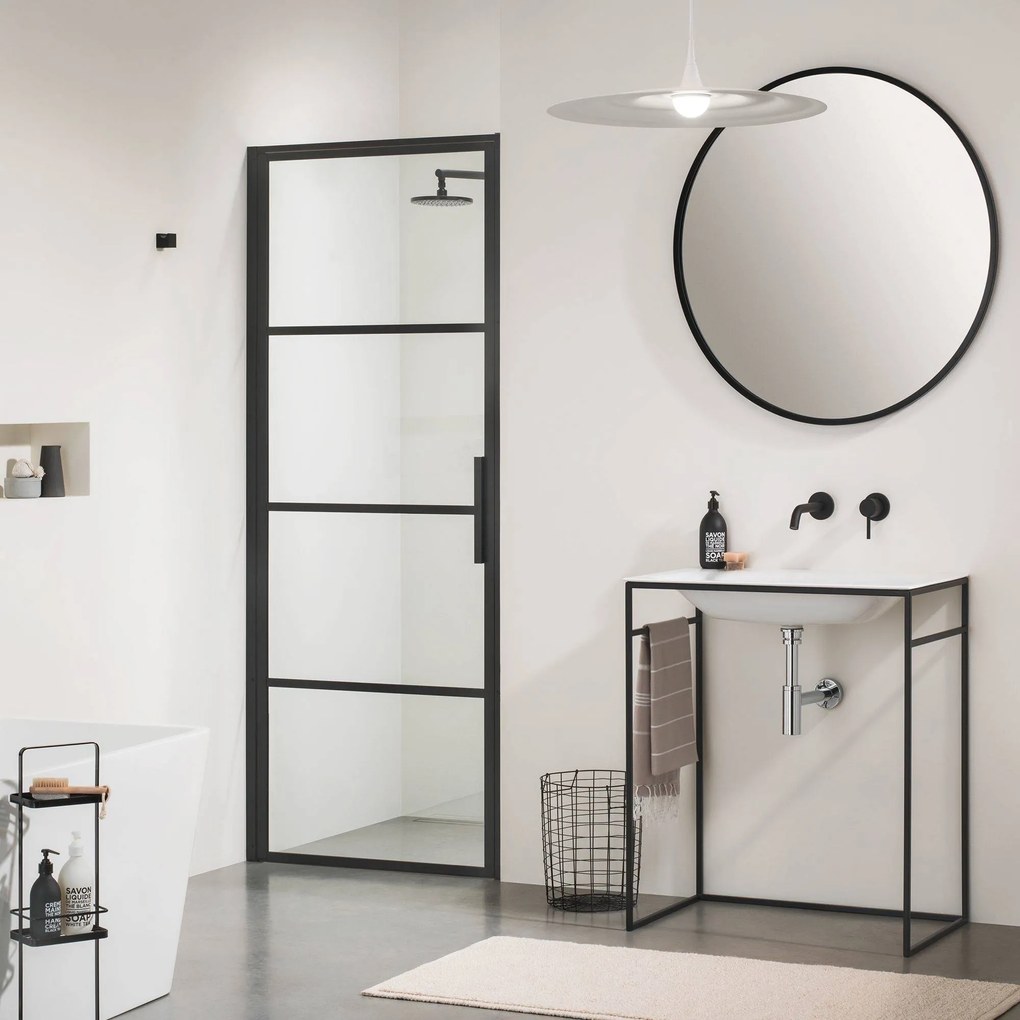 Sealskin SOHO draaideur rechts incl. antikalk 90x210cm zwart