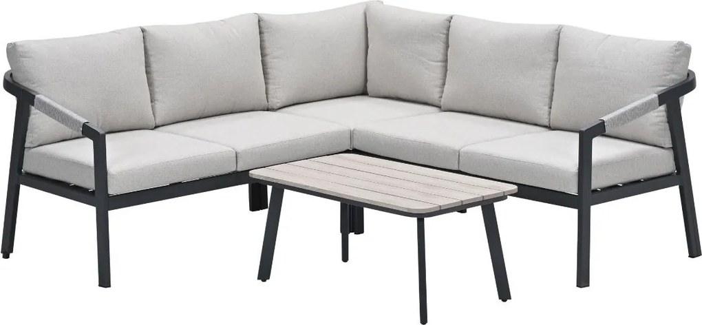 Garden Impressions Milou loungeset hoek 4-delig - donker grijs