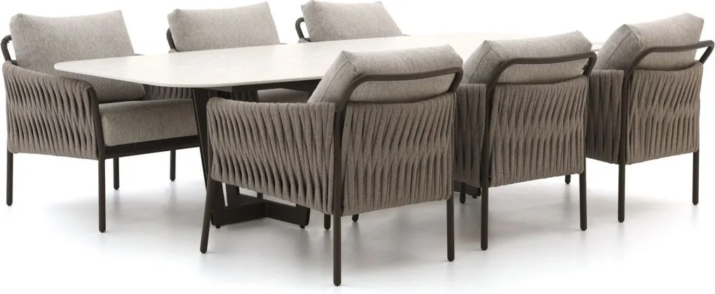 + 15% kassakorting | Diningset SUNS | 6 personen | Tuinset sintered stone | 7-delig | Kees Smit Tuinmeubelen