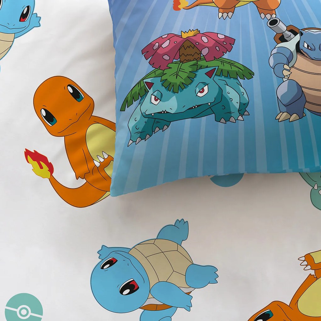 Bedset voor kinderen, katoen, vierkant kussensloop