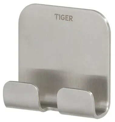 Tiger Colar dubbele handdoekhaak 5x5 cm geborsteld RVS