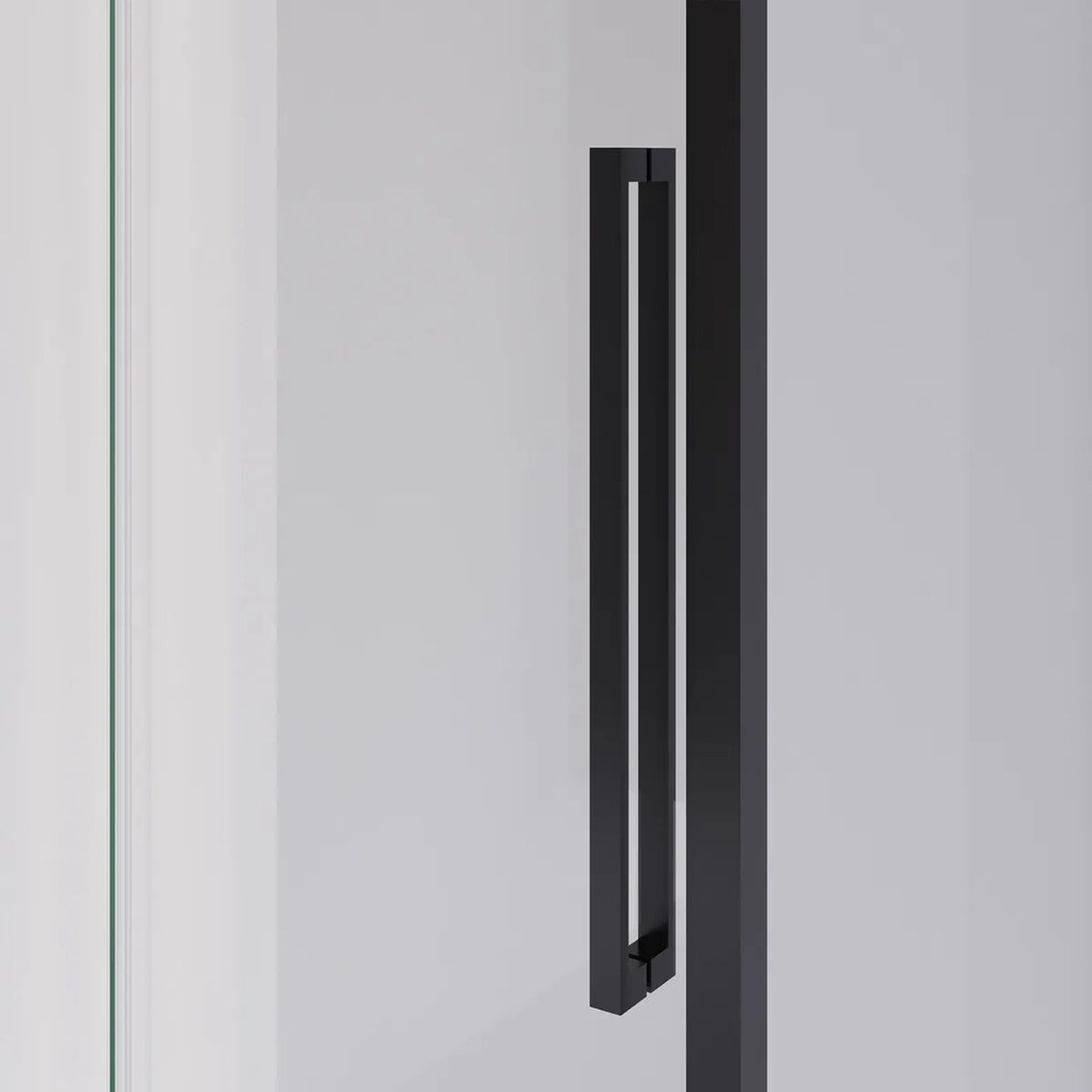 Brauer Season douchecabine met schuifdeur 140x80cm zwart mat