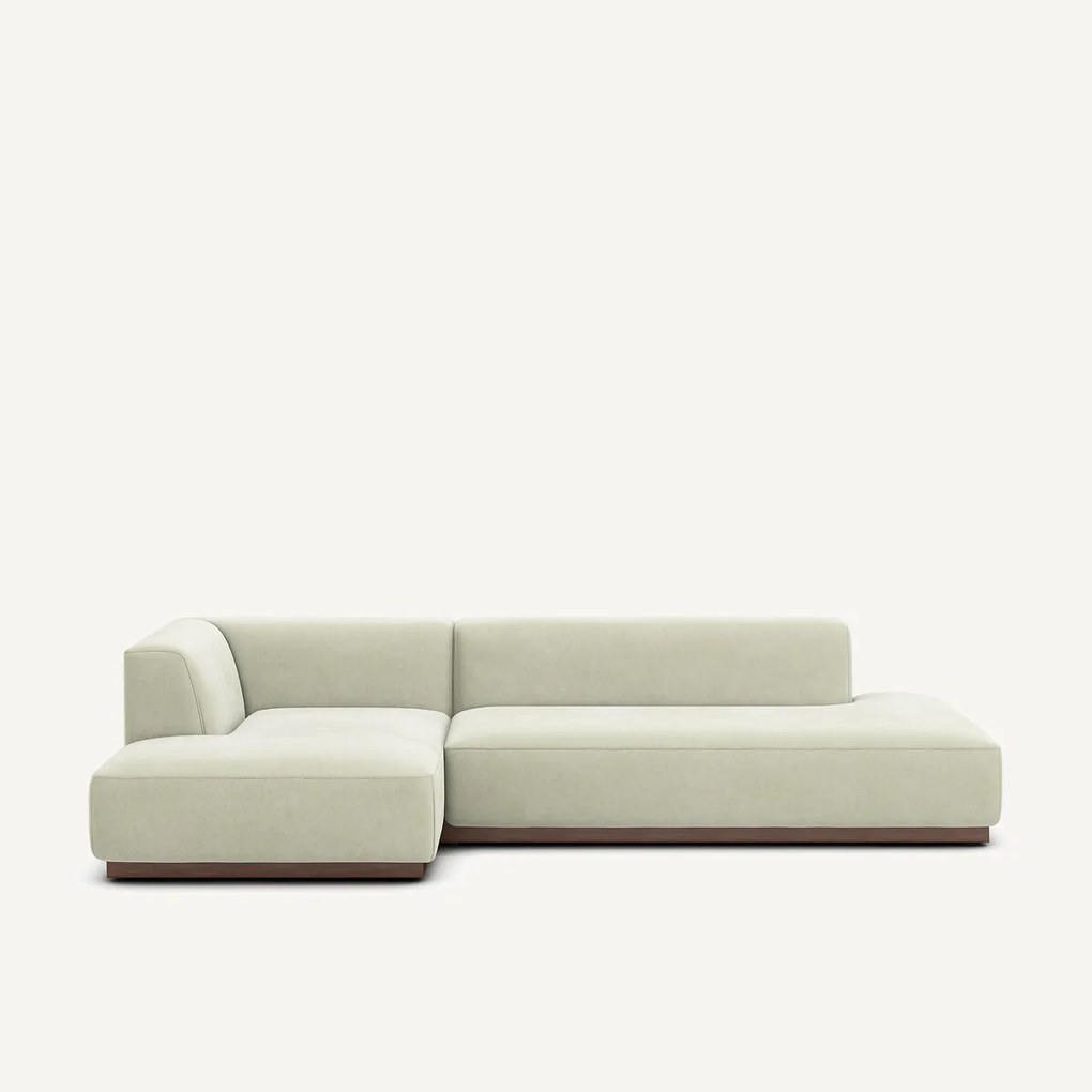 XL hoekbank links in stonewashed fluweel, JACOPO