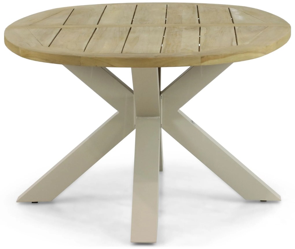 Tuinset 6 personen 240 cm Kunststof Taupe Lifestyle Garden Furniture Salina/Brookline