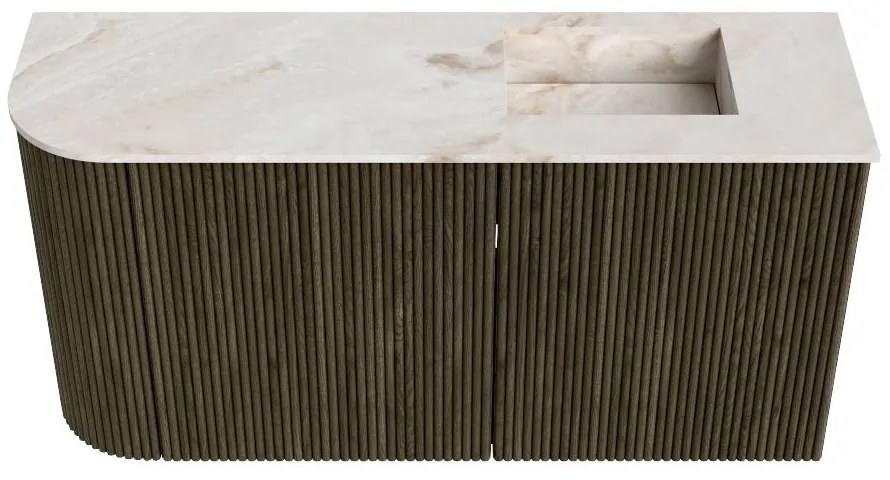 Mondiaz Joya DLux 80cm toiletmeubel ronding links shadow met wastafel faye rechts zonder kraangat frappe
