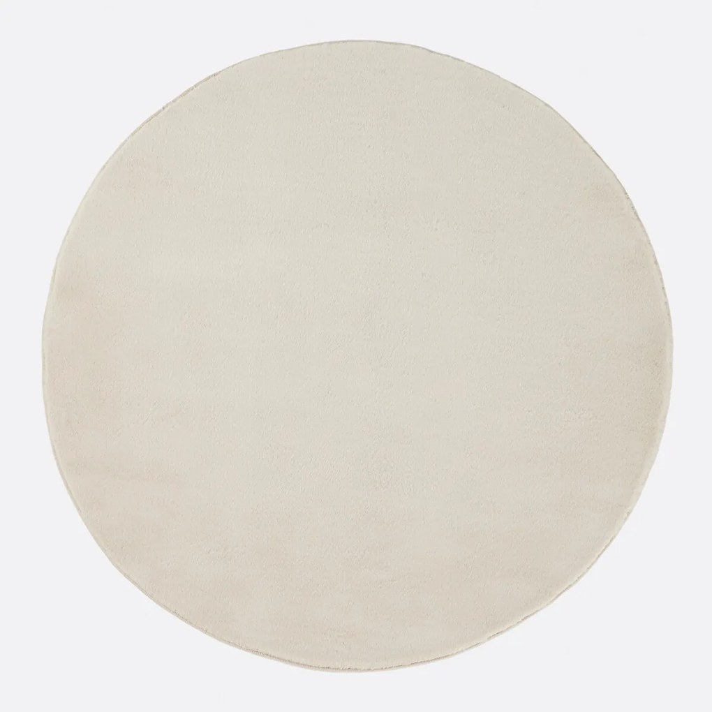 Rond vloerkleed van imitatiebont, Esmia
