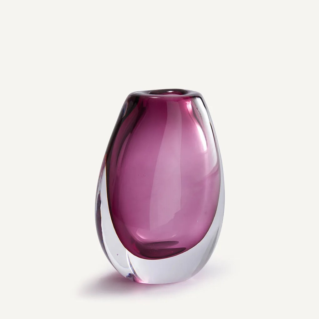Handgeblazen glazen vaas, H20 cm, Myra