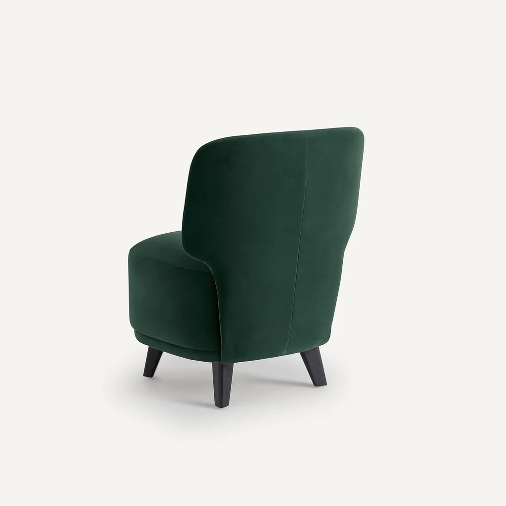 Fauteuil L, in fluweel, Odalie, ontwerp Emmanuel Gallina
