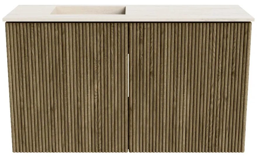 Mondiaz Joya DLux 70cm toiletmeubel dusk met wastafel faye links 1 kraangat meli