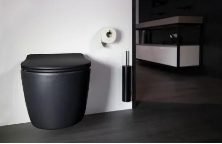 Alfa Comfort spoelrandloos hangend toilet, diepspoel, PK, exclusief toiletzitting, zwart