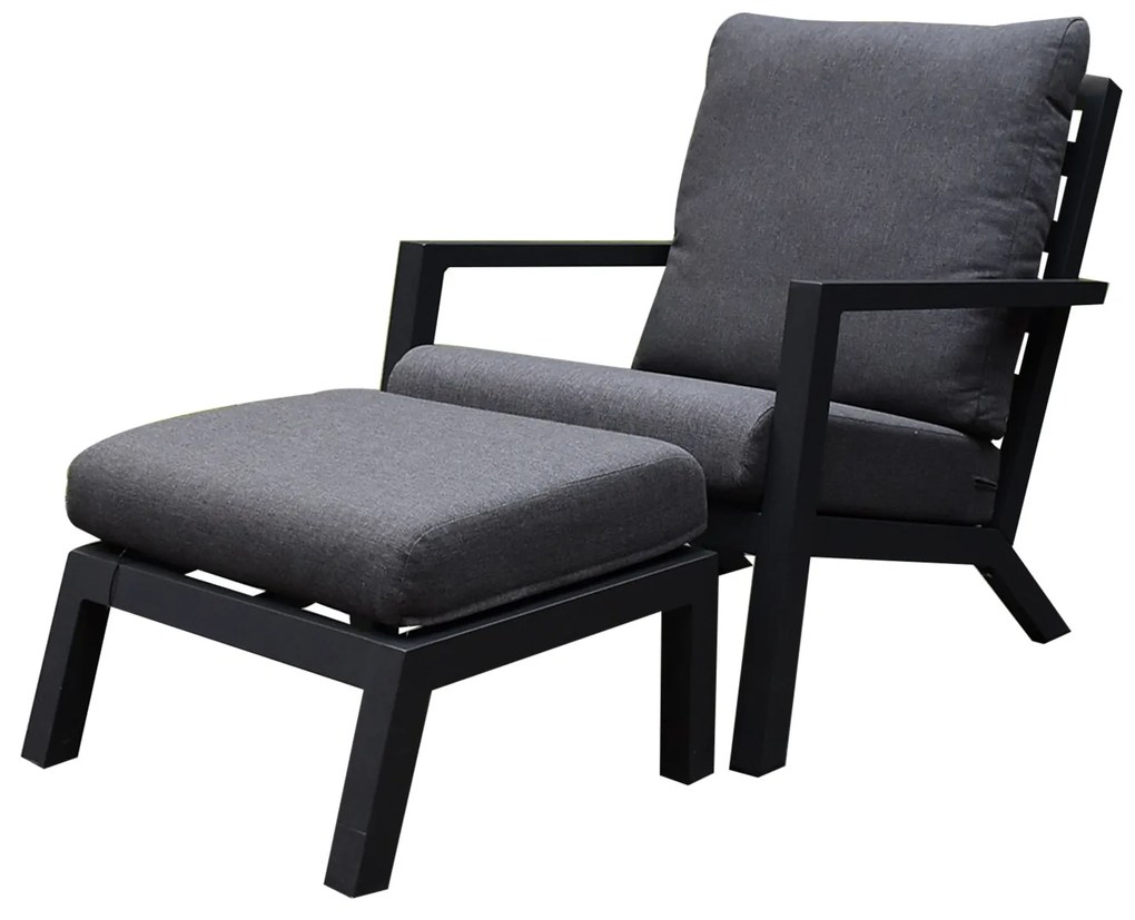 Malaga lounge balkonset 2 delig antraciet aluminium