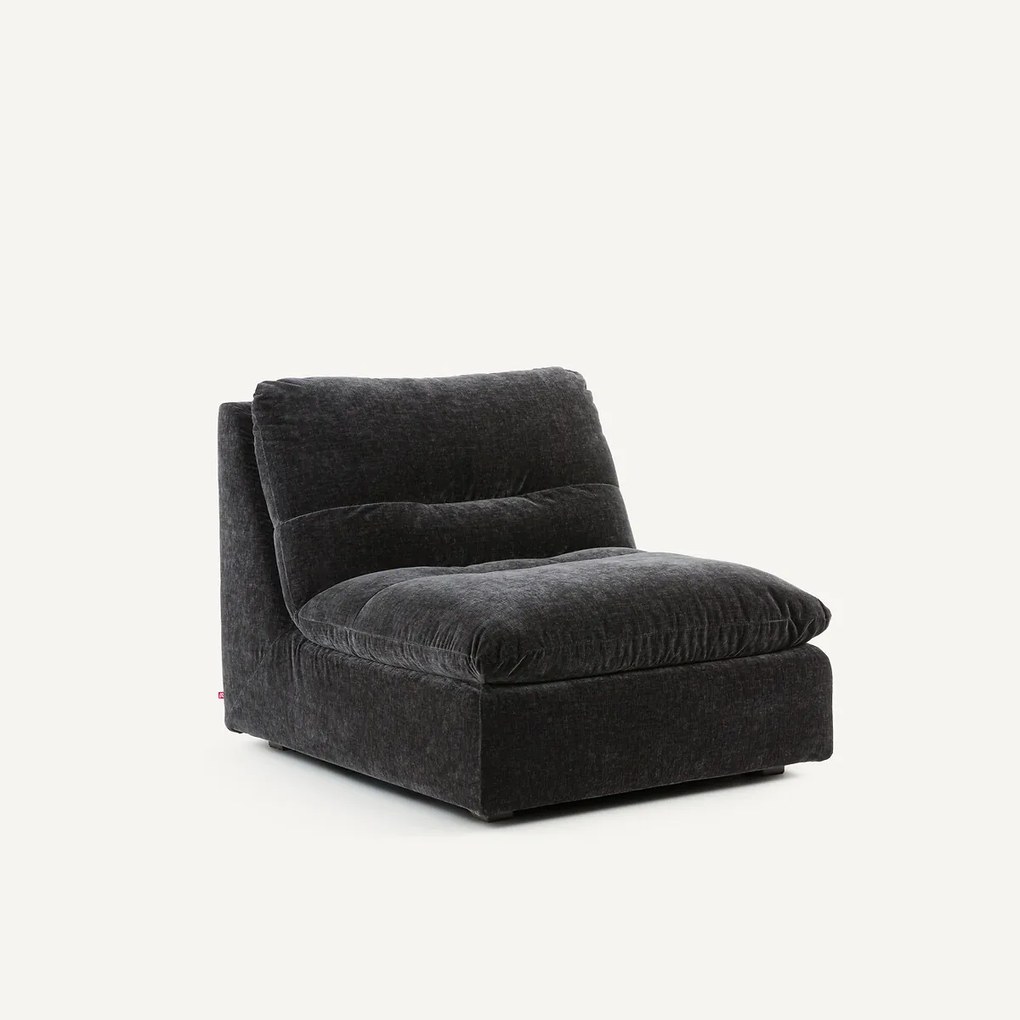 Modulaire fauteuil van chenillefluweel, Giuliano