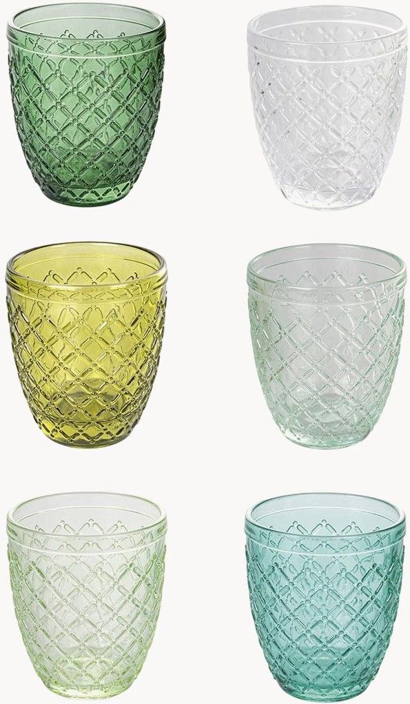 Waterglazen Groen Kasteel, 6-delig