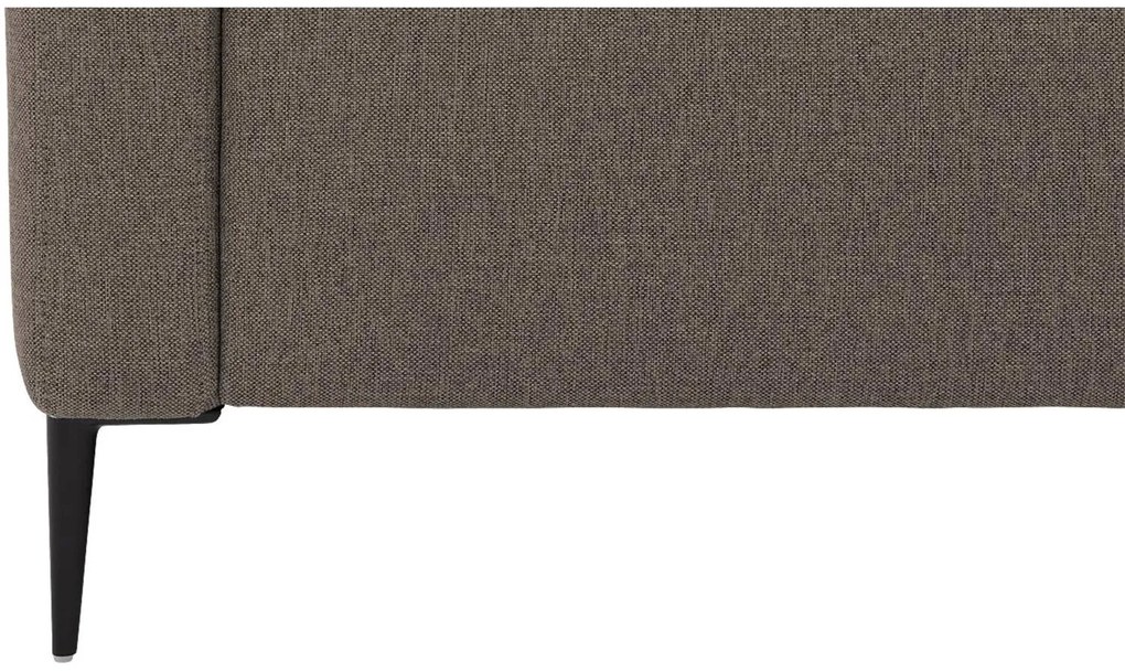 Goossens  Key West bruin, stof, 2-zits, modern design met ligelement rechts