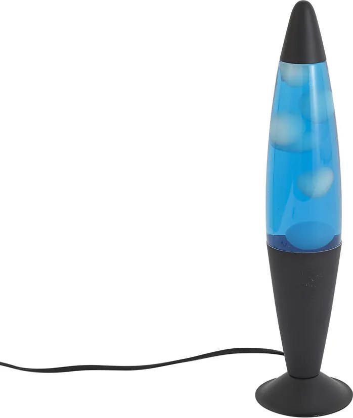 Lavalamp blauw met witte wax incl. LED - Molten Lava