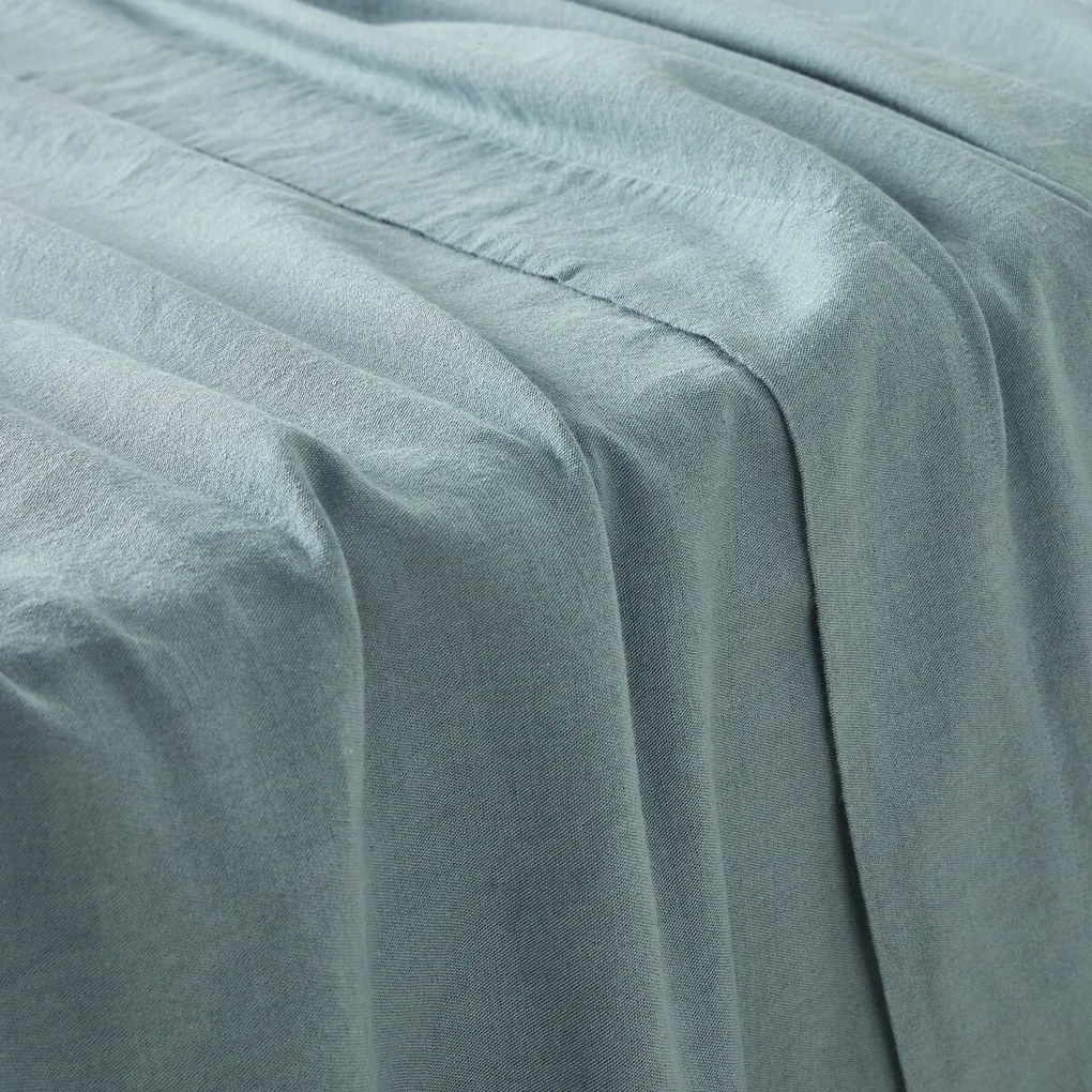 Plat laken in gewassen katoen/linnen, Marnie