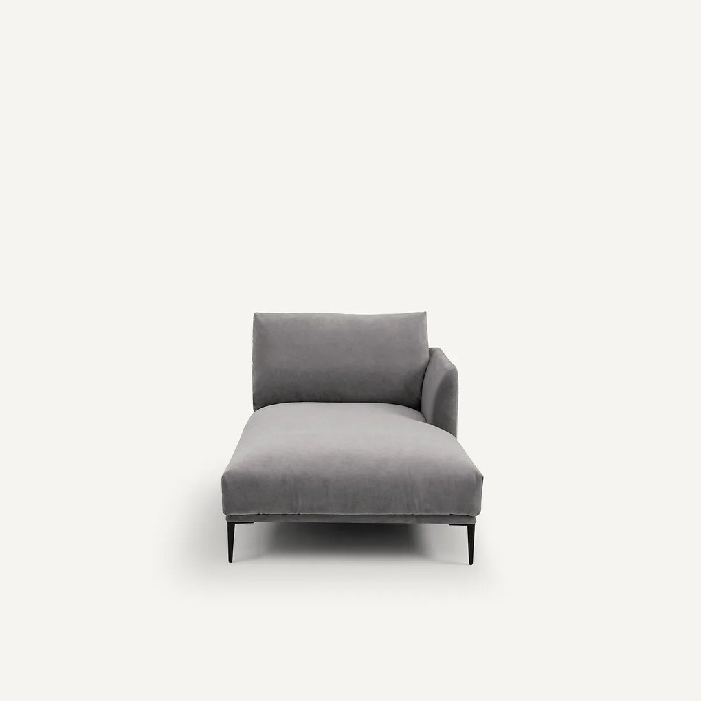 Longchair stonewashed fluweel, Oscar design E.Gallina