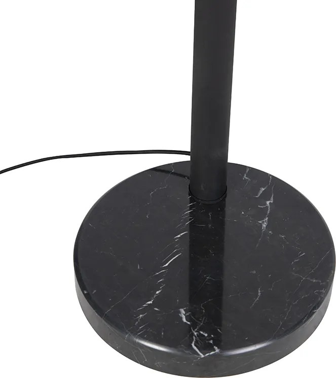 Design vloerlamp zwart 5-lichts - Sixties Marmo