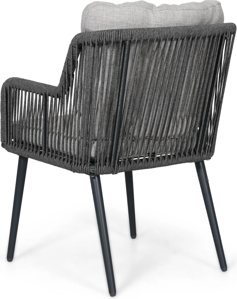 Tuinset Ronde Tuintafel 6 personen 150 cm Rope Grijs  Lifestyle Garden Furniture Tivoli/Xento