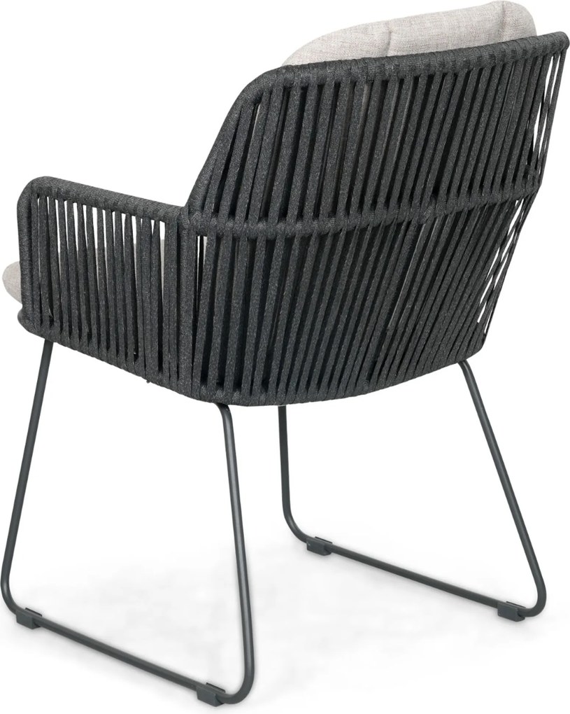 Tuinset 6 personen 230 cm Rope Grijs Domani Furniture Trivento/Monza