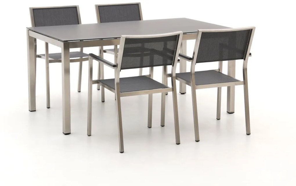 Bernstein Freiburg 160cm dining tuinset 5-delig stapelbaar
