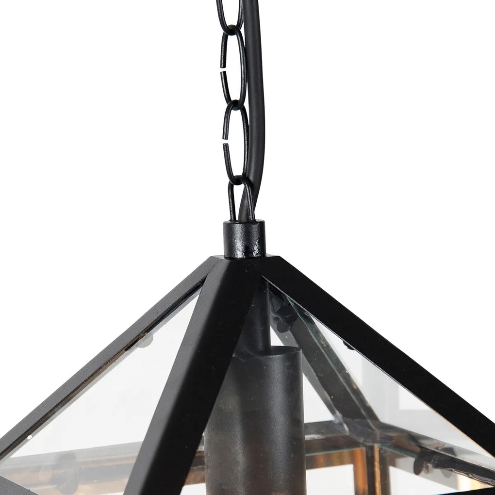 Smart buiten hanglamp met dimmer zwart IP23 incl. Wifi G95 - Amsterdam Landelijk, Modern E27 Buitenverlichting kubus / vierkant vierkant