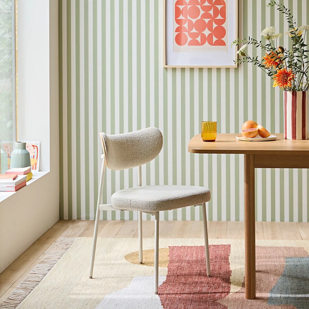 Set van 2 stoelen met structuurstof, Albane