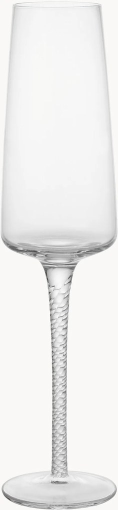 Mondgeblazen champagneglazen Bellevue, 4-delig