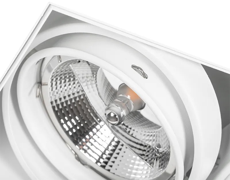 Set van 6 Inbouwspot wit GU10 AR111 trimless 2-lichts - Oneon