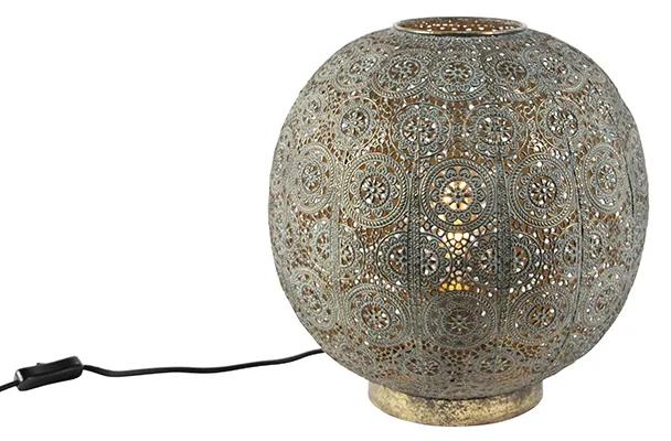 Oosterse tafellamp 32 cm - Baloo Klassiek / Antiek,Oosters E27 bol / globe / rond Binnenverlichting Lamp