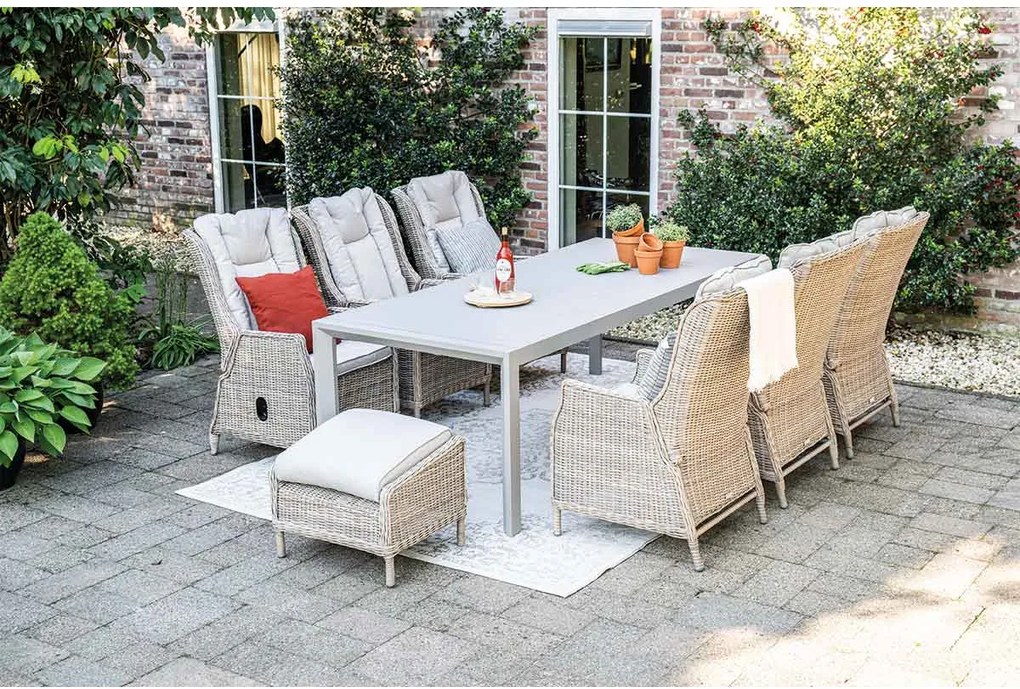 Garden Impressions Penang uitschuifbare tuintafel 180/230x100 cm - taupe