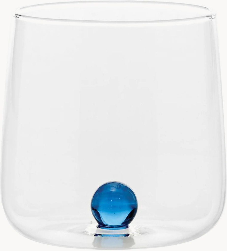 Handgemaakte waterglazen Bilia van borosilicaatglas, 6-delig