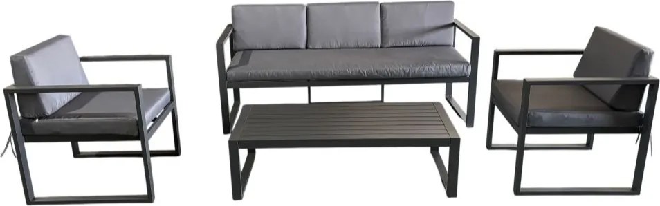 Merlo aluminium tuinset voor 5 personen Garden Point antraciet