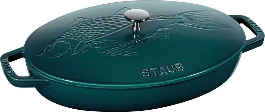 Staub Specialities Ovenschaal fish 33 cm, Ovaal, La-mer - Specialities - Staub