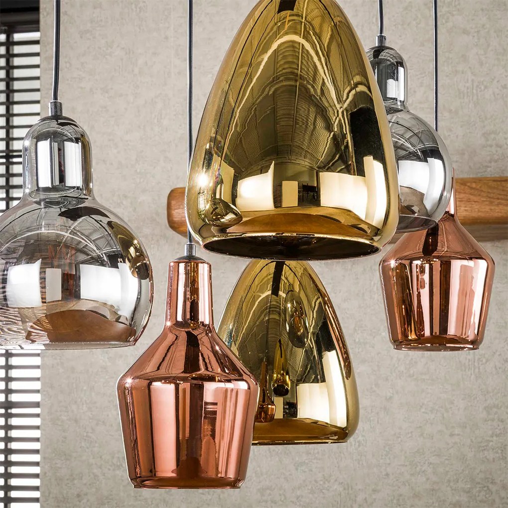 Eettafel Hanglamp Verchroomd Glas