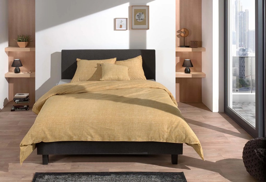 Zo!Home Lino Dekbedovertrek Ochre Yellow – Bij Swiss Sense