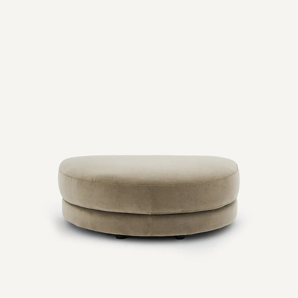 Modulaire voetensteun in stonewashed fluweel, TIBERIO