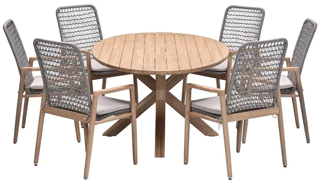 Garden Impressions Luando tuinset 7-delig - Tamako tuintafel ovaal 220x115 cm