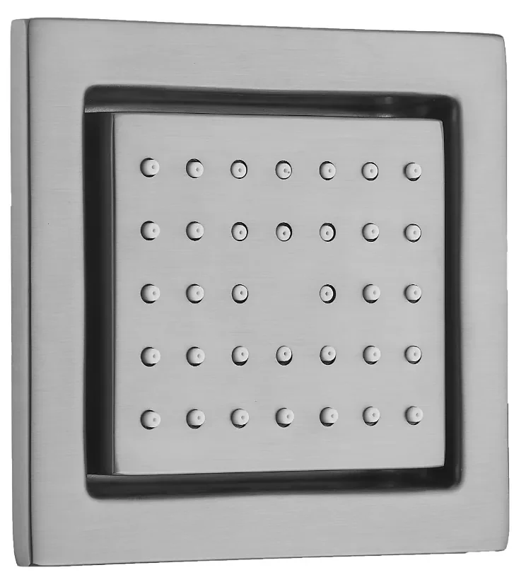 Saniclear Iron inbouw massage jet vierkant verouderd ijzer - gunmetal
