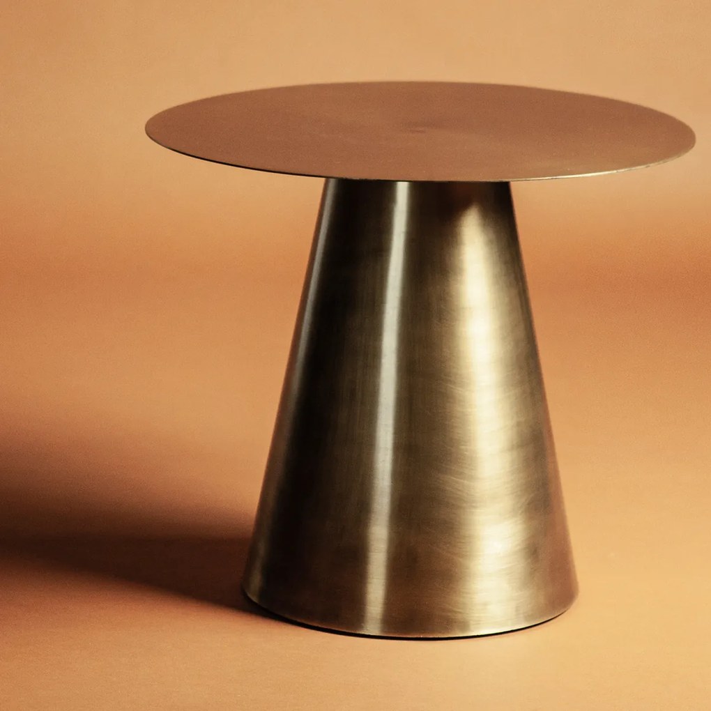 Ronde Bijzettafel Goud - 50 X 50cm.