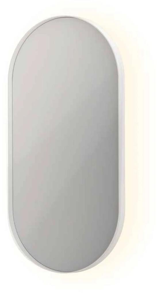 Ben Vita ovale spiegel met LED verlichting en anti-condens 40x80 cm Mat Wit